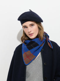 Flynn Argyle Handkerchief Scarf in Wool