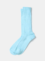 RoToTo Linen Cotton Ribbed Crew Socks