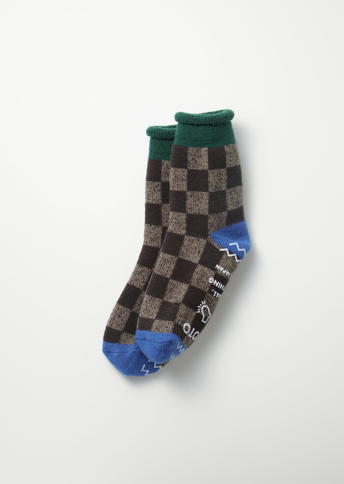RoToTo Checkerboard Pile Room Socks