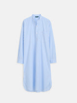 Schostal Nightshirt In Sky Blue Stripes