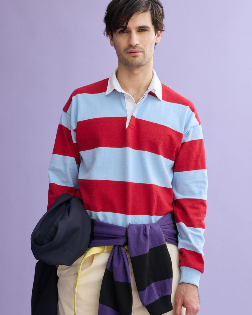 J.Press x Alex Mill Rugby Striped Shirt In Cotton from Alex Mill - $195