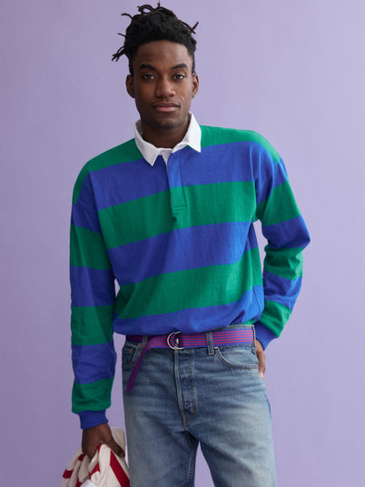 J.Press x Alex Mill Rugby Striped Shirt In Cotton