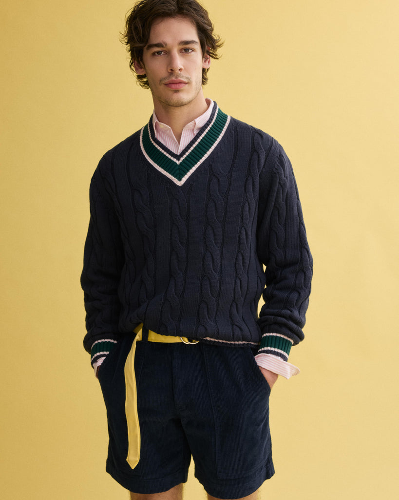 J.Press x Alex Mill Cricket Cable Sweater In Cotton from Alex Mill - $295