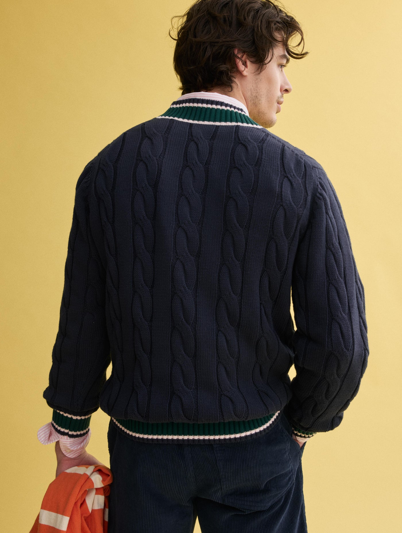 J.Press x Alex Mill Cricket Cable Sweater In Cotton