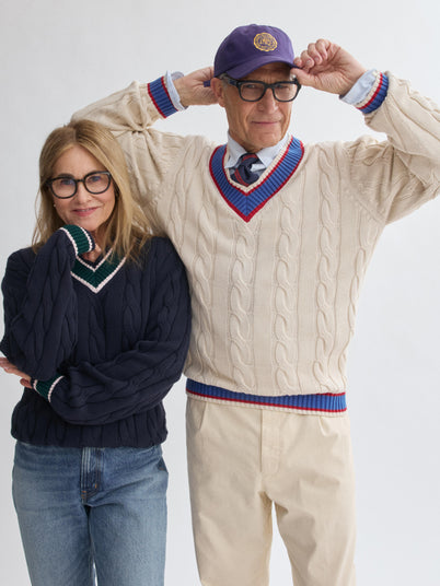 J.Press x Alex Mill Cricket Cable Sweater In Cotton