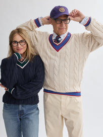 J.Press x Alex Mill Cricket Cable Sweater In Cotton