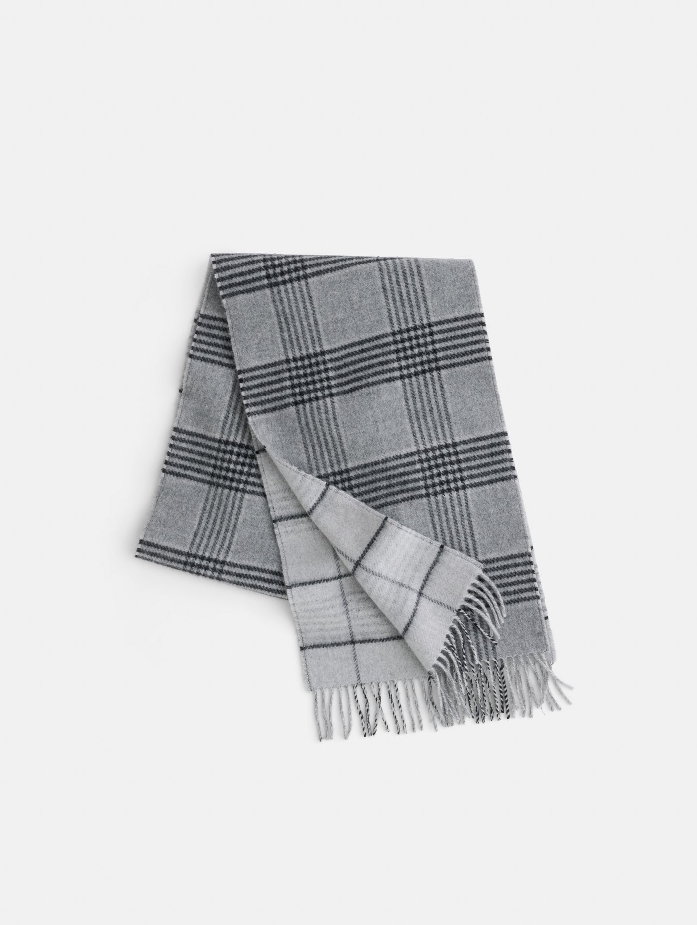 Joshua Ellis  Reversible Tartan Scarf In Lambswool