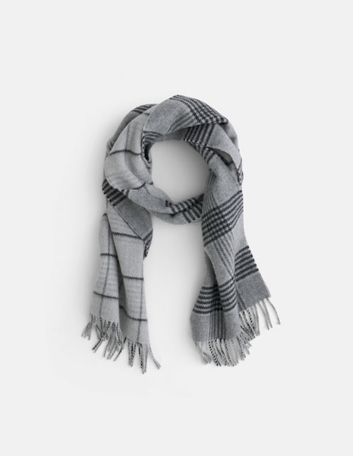 Joshua Ellis  Reversible Tartan Scarf In Lambswool