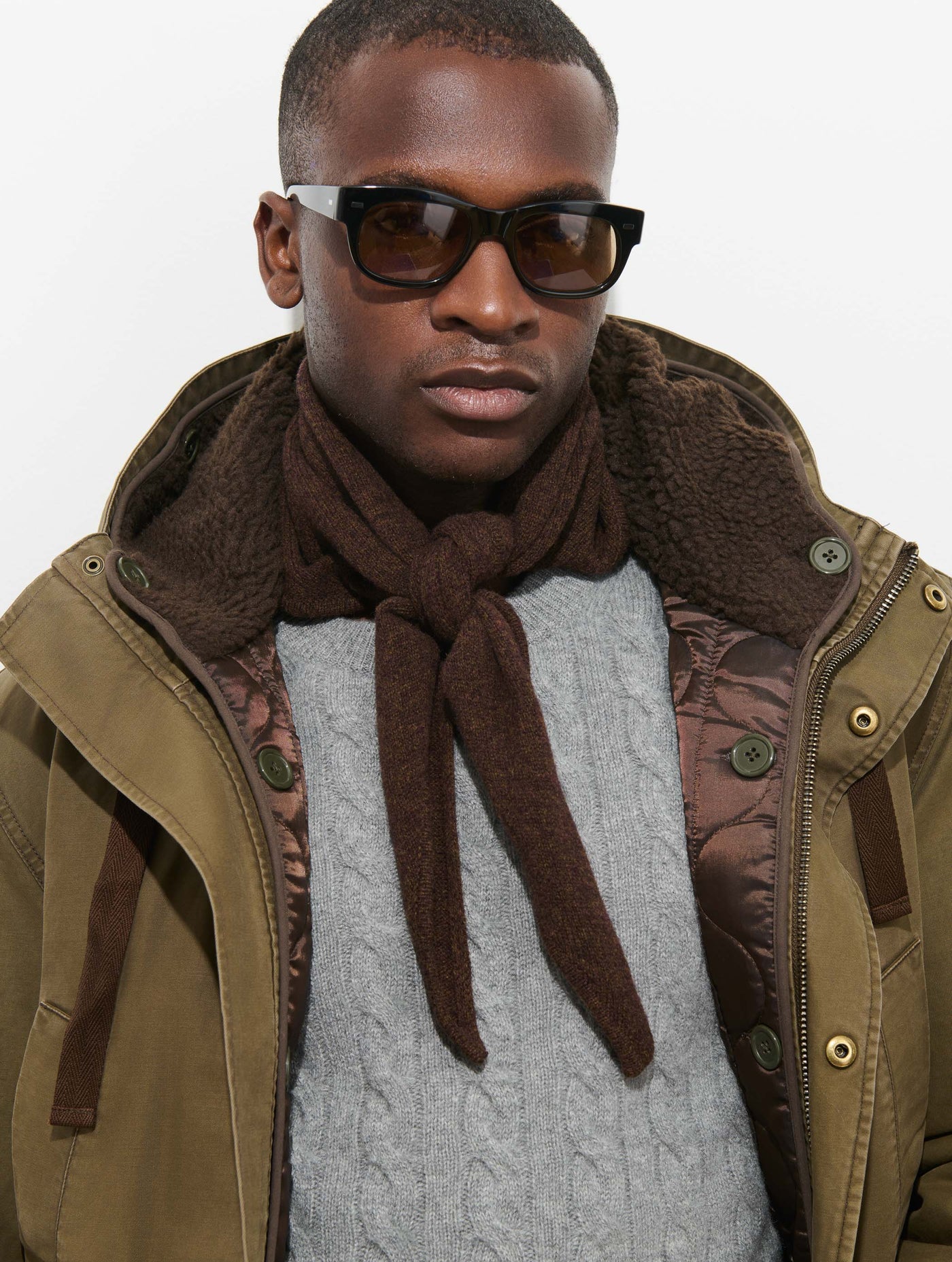 Flynn Handkerchief Scarf in Wool