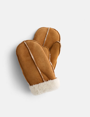 Owen Barry Mittens In Suede Shearling