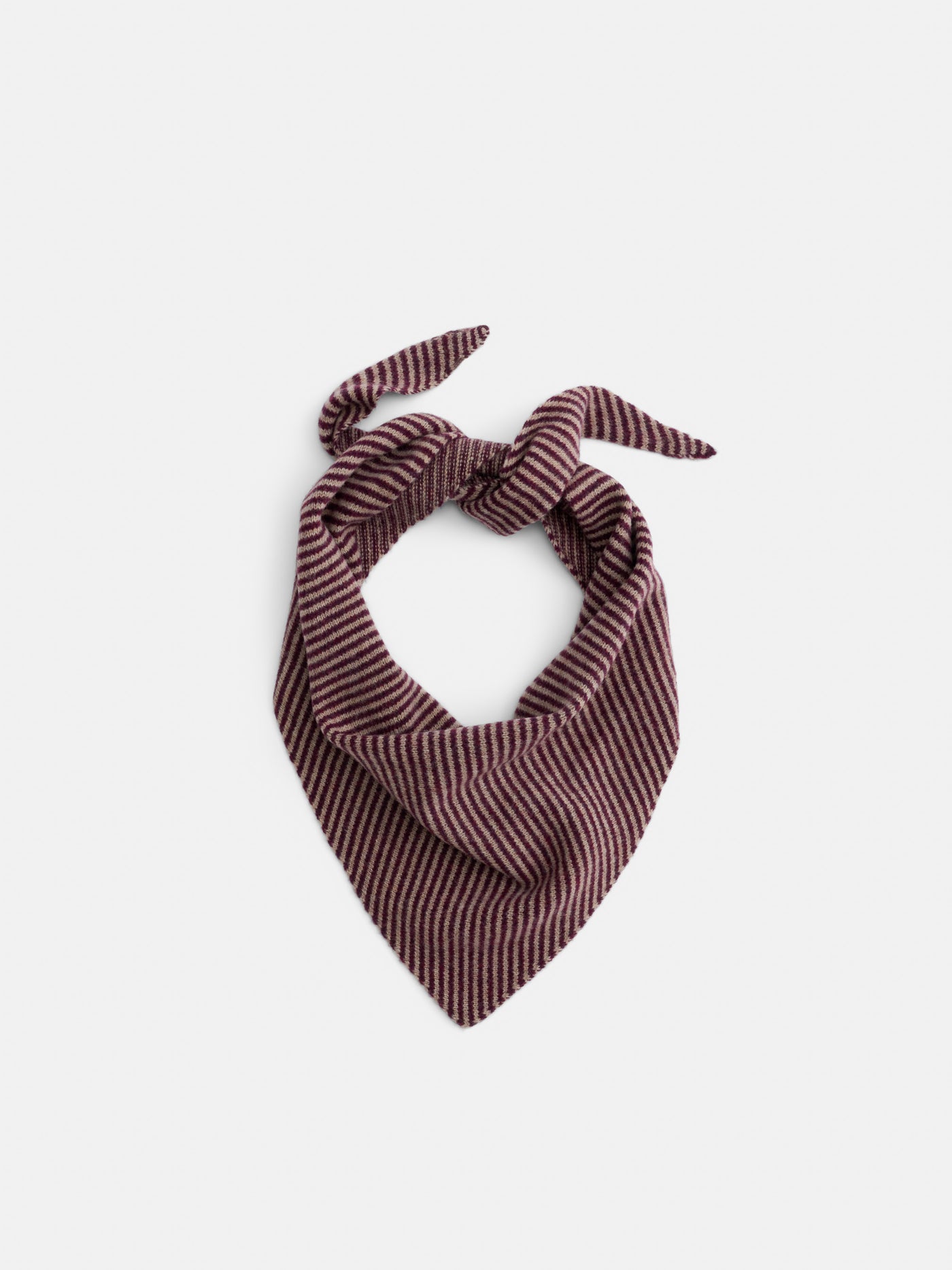Flynn Striped Handkerchief Scarf in Wool