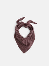 Flynn Striped Handkerchief Scarf in Wool