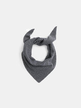 Flynn Striped Handkerchief Scarf in Wool