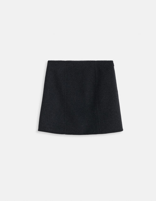 Naomi Mini Skirt In Doubleface Wool