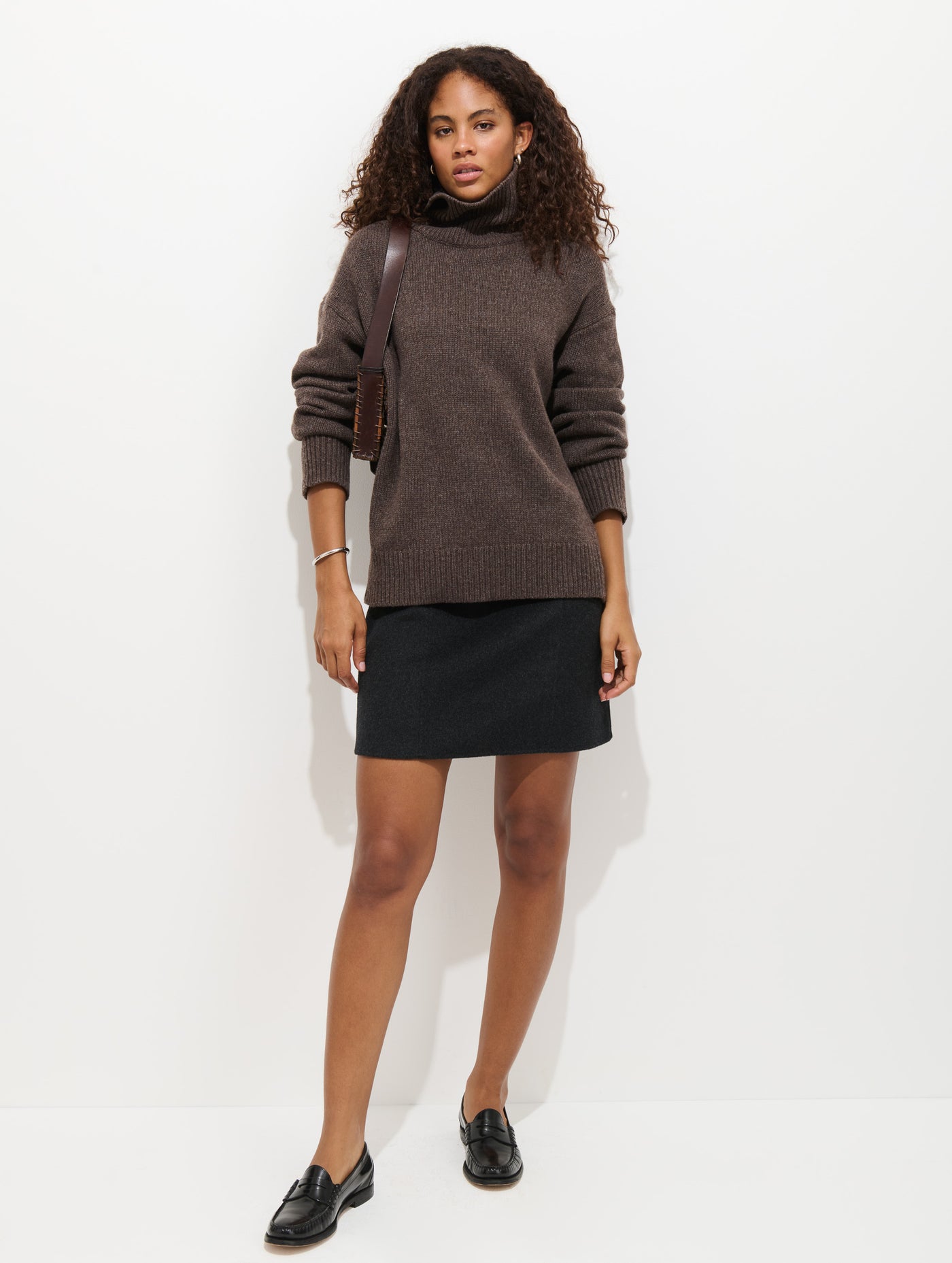 Naomi Mini Skirt In Doubleface Wool