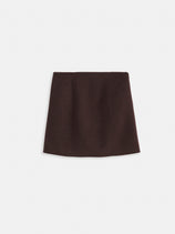 Naomi Mini Skirt In Doubleface Wool