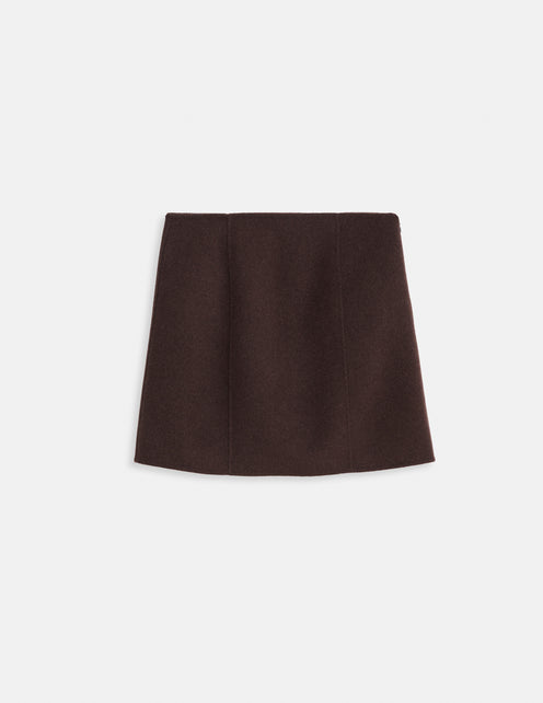 Naomi Mini Skirt In Doubleface Wool