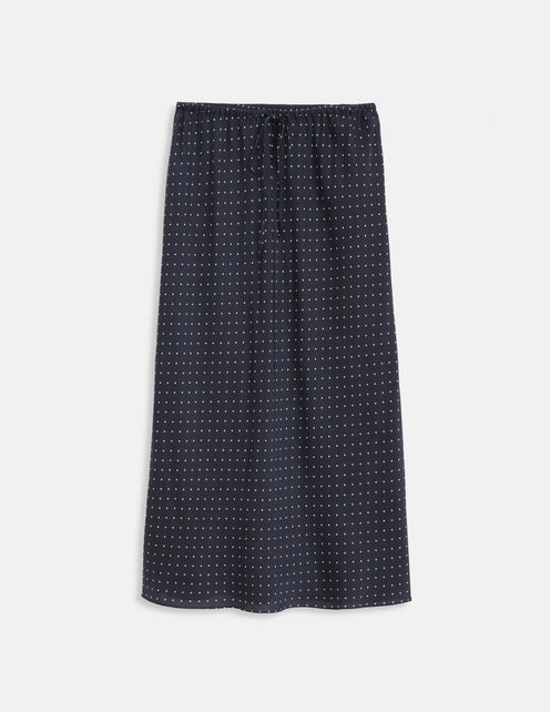 Amelia Polka Dot Skirt In Silk