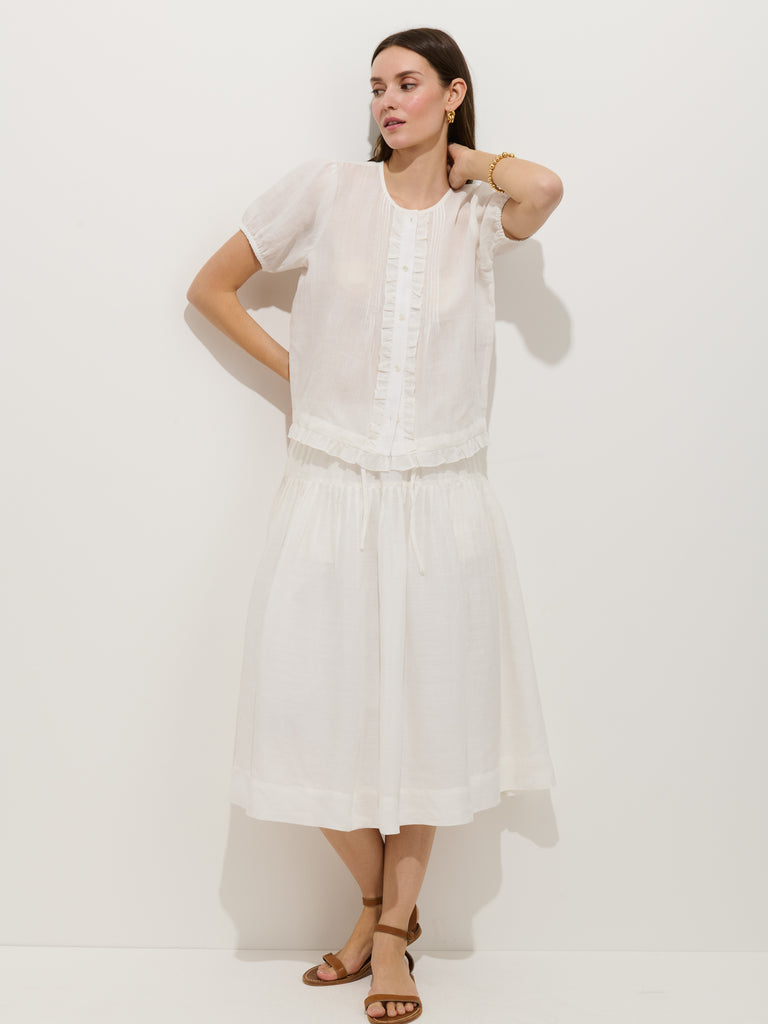 Brittany Skirt In Ramie from Alex Mill - $225