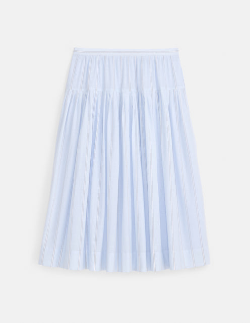 Hannah Striped Skirt In Cotton Voile
