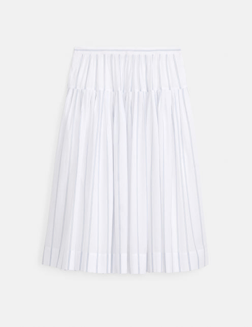 Hannah Striped Skirt In Cotton Voile
