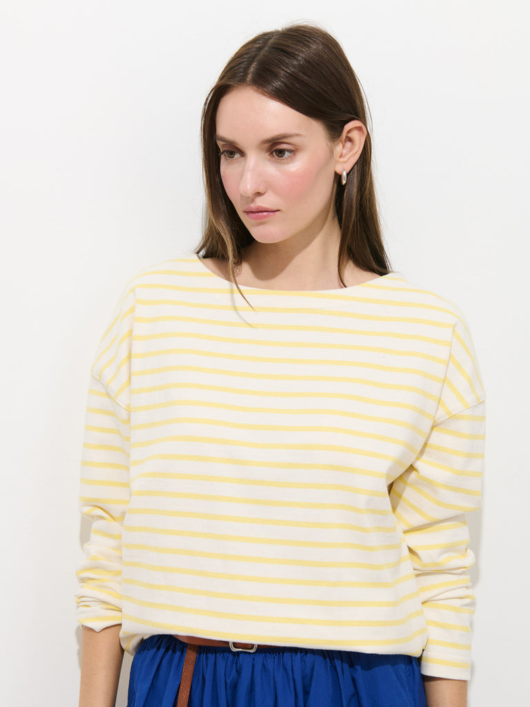 Avignon Striped Tee In Cotton