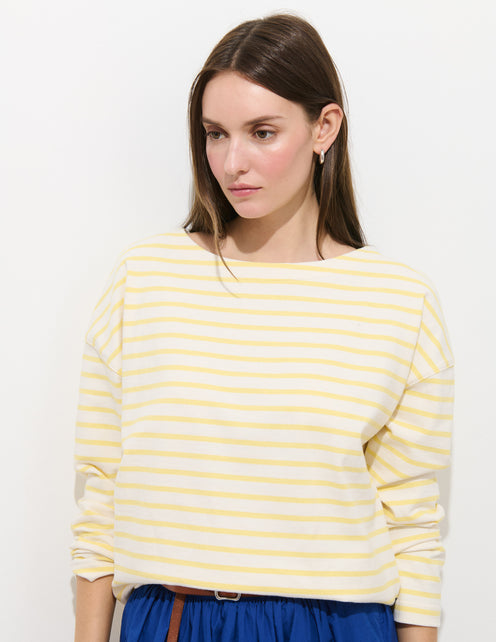 Avignon Striped Tee In Cotton
