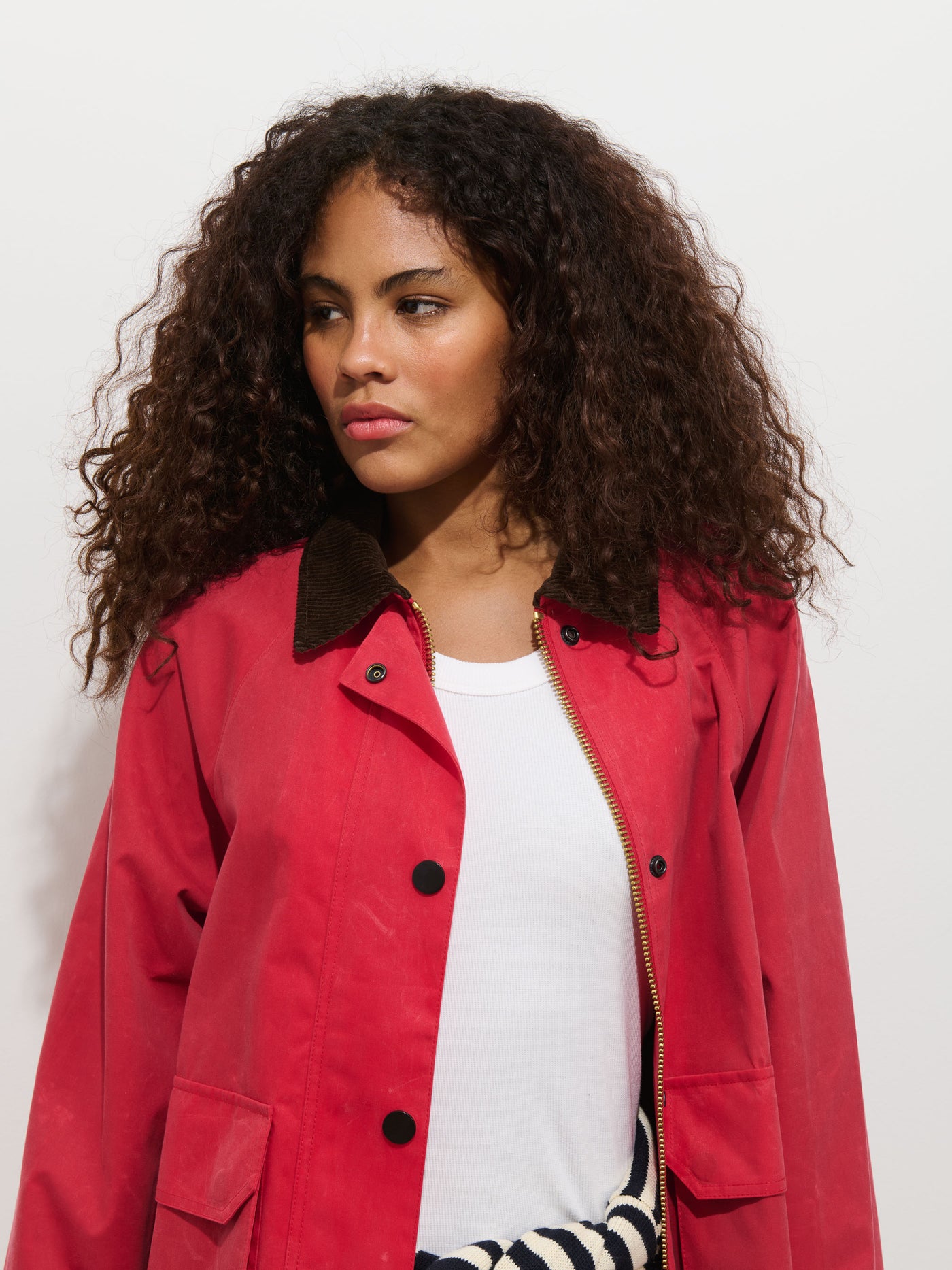 Chiltern Cropped Jacket In Waxed Canvas