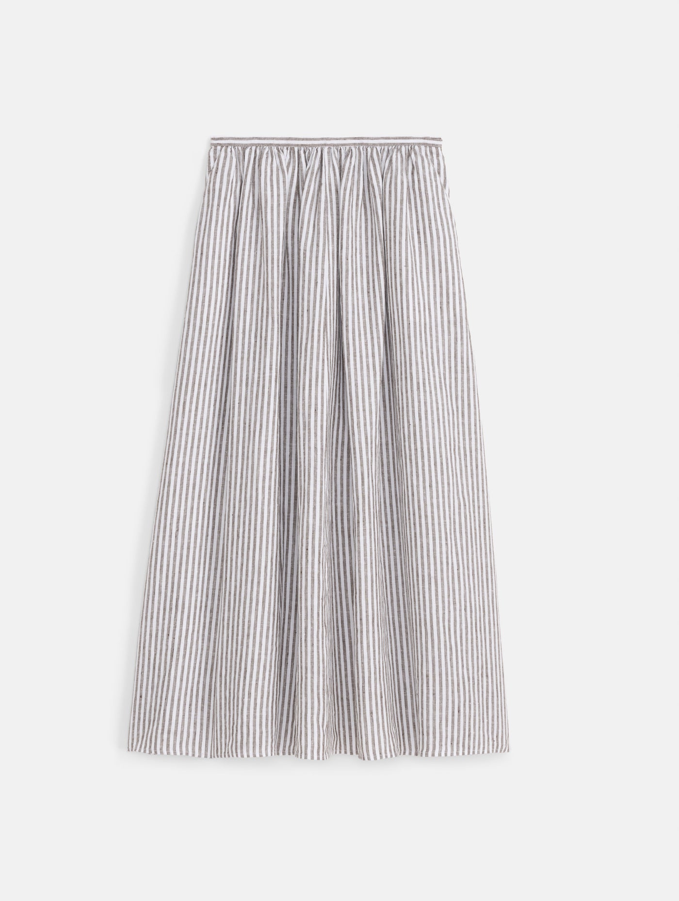Sarah Striped Skirt In Linen