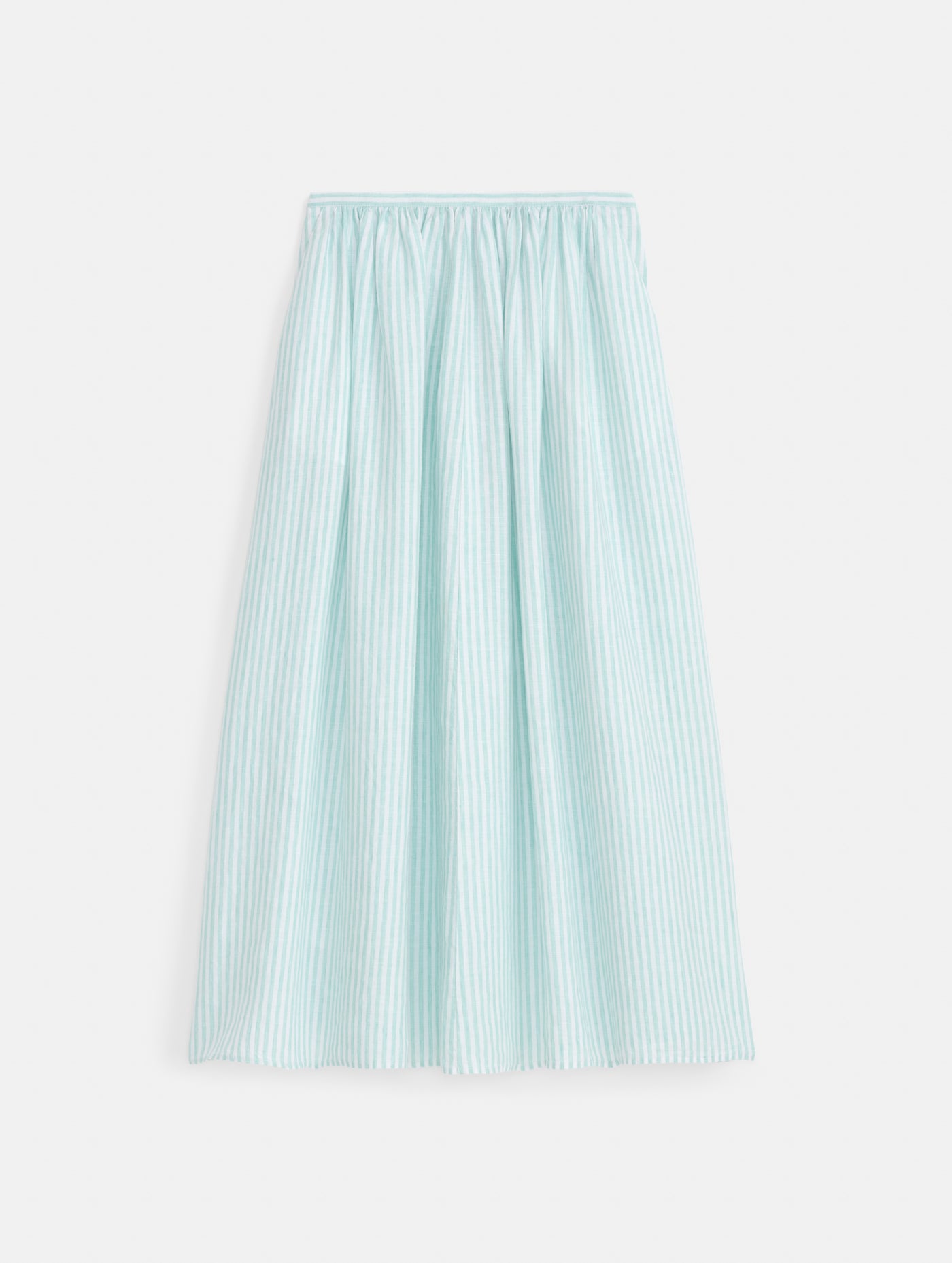 Sarah Striped Skirt In Linen