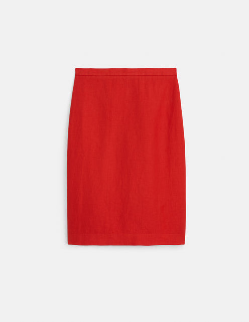 Maya Pencil Skirt In Linen