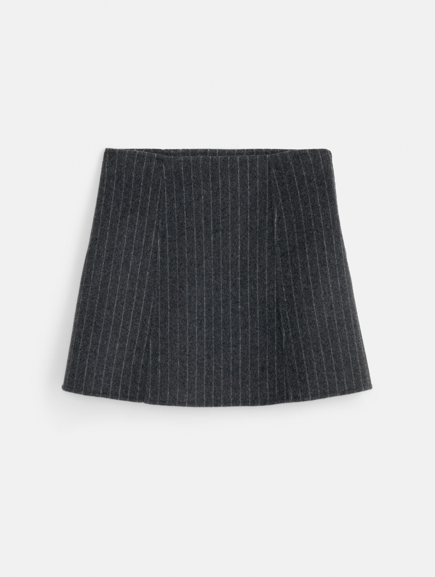 Parker Skirt in Pinstripe Double-Faced Wool
