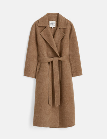 Georgia Wrap Coat In Wool Alpaca