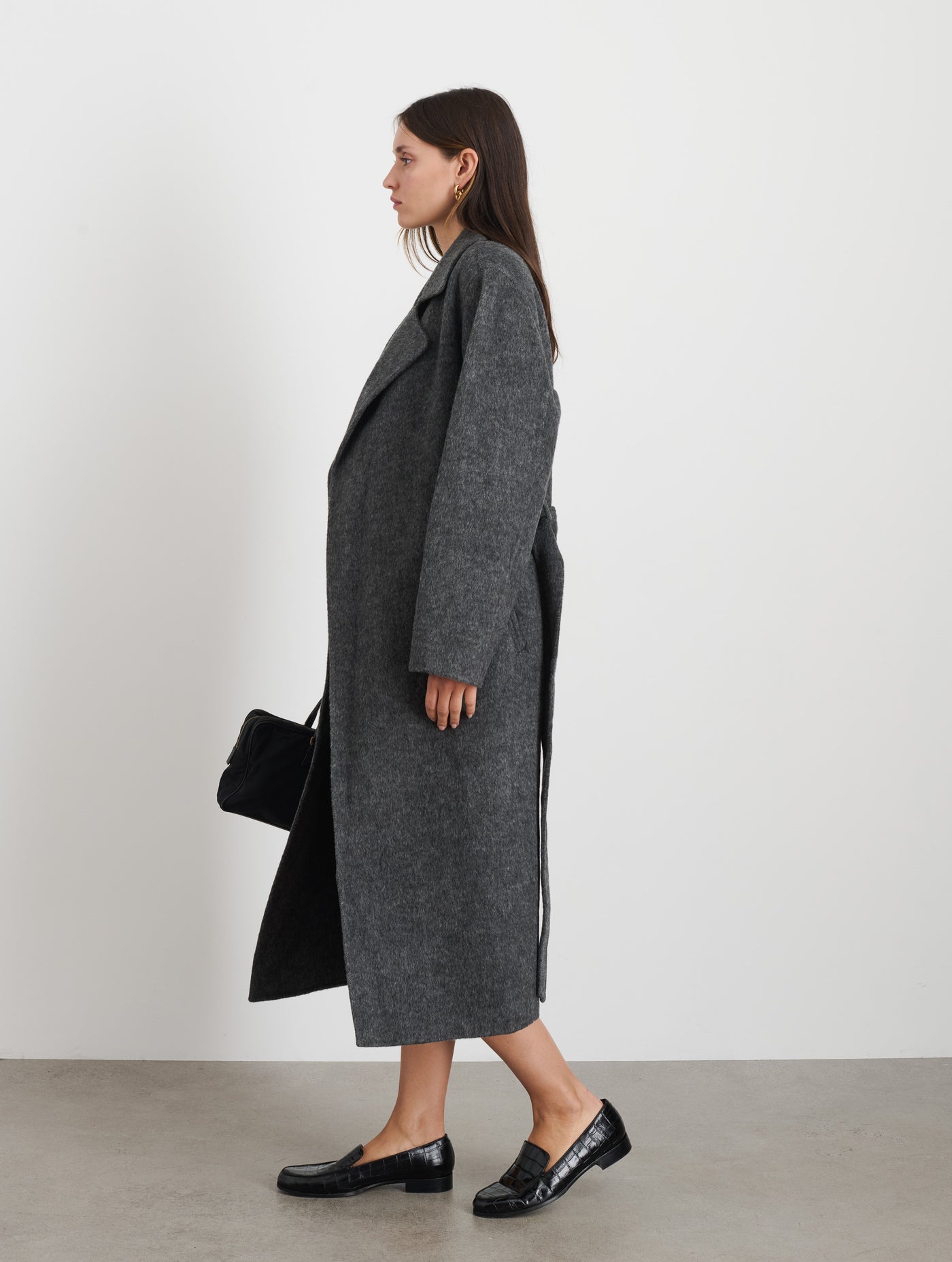 Georgia Wrap Coat In Wool Alpaca
