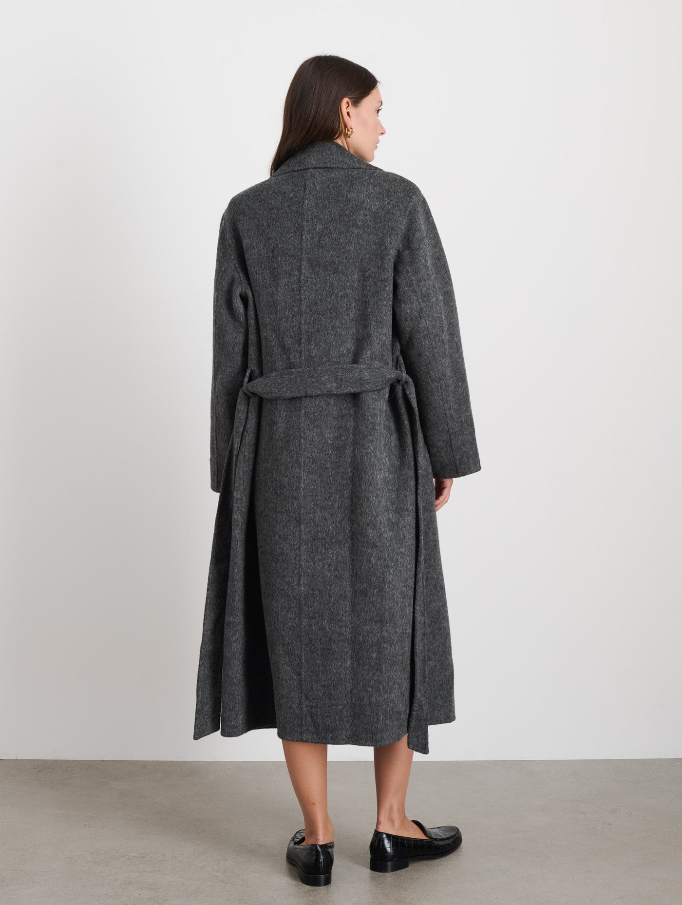 Georgia Wrap Coat In Wool Alpaca