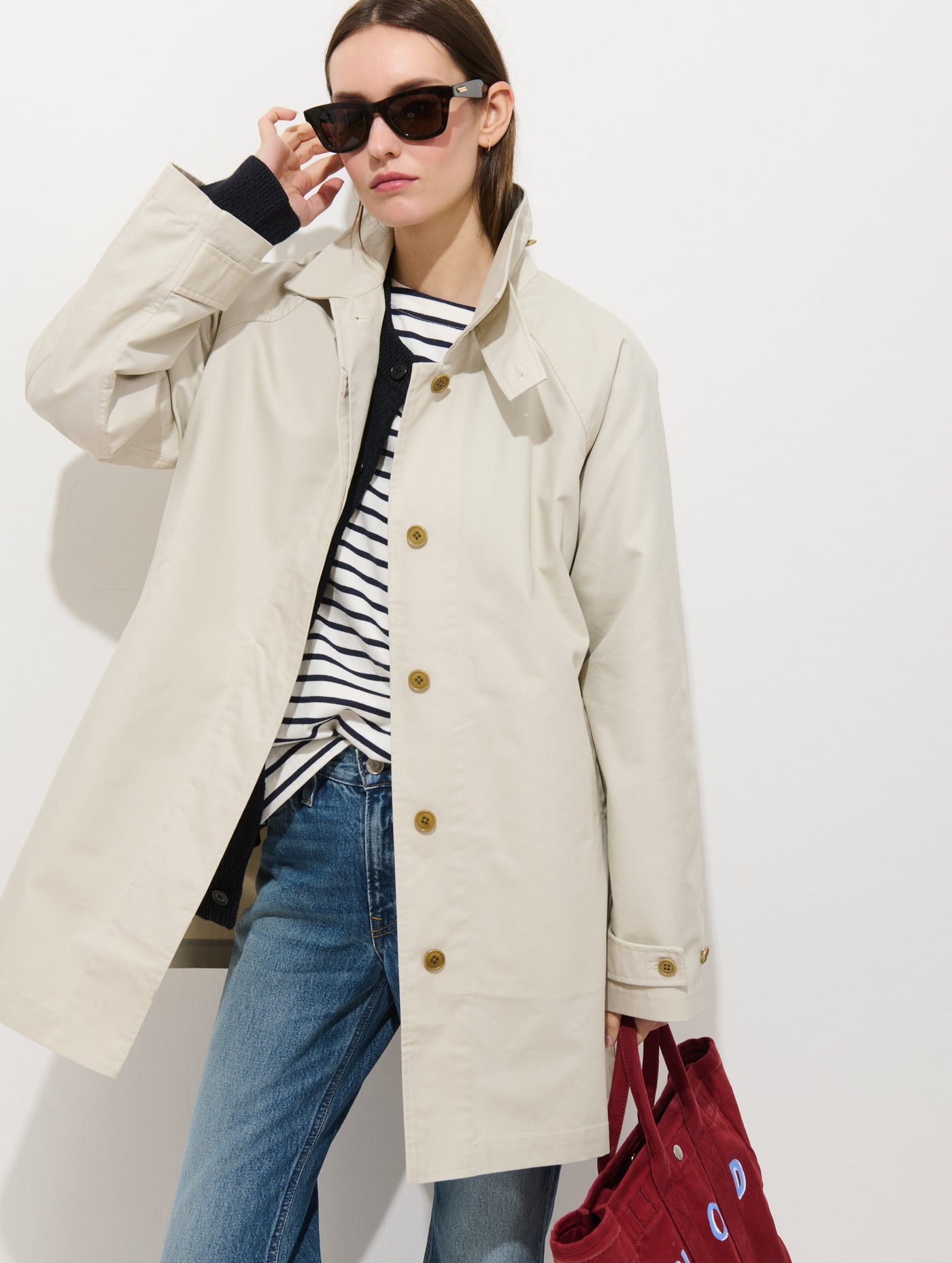 Madeleine Trench In Cotton Blend
