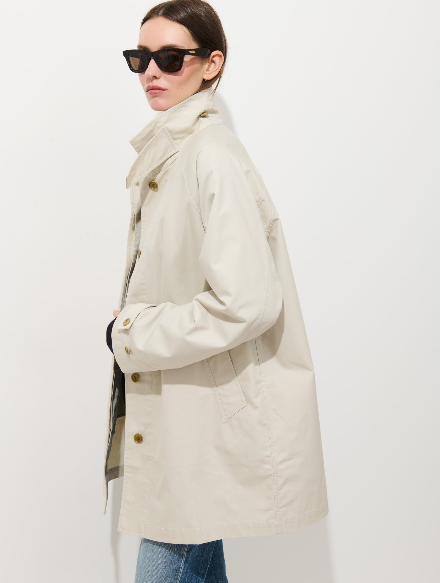 Madeleine Trench In Cotton Blend