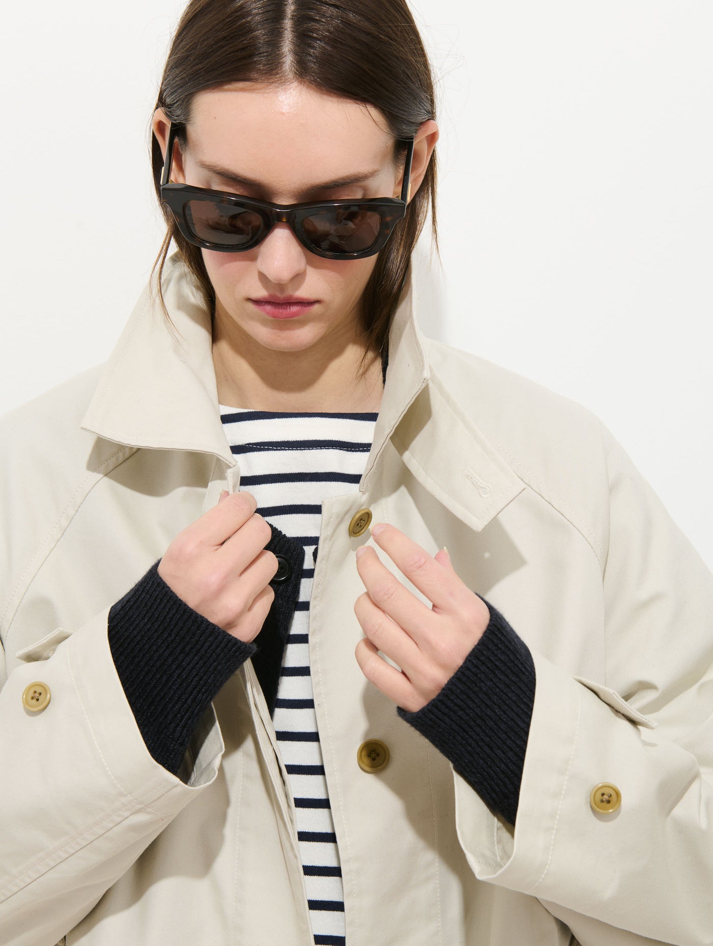 Madeleine Trench In Cotton Blend