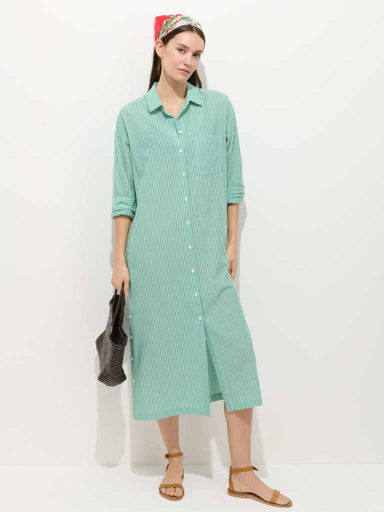 Kerry Shirtdress In Seersucker from Alex Mill - $195