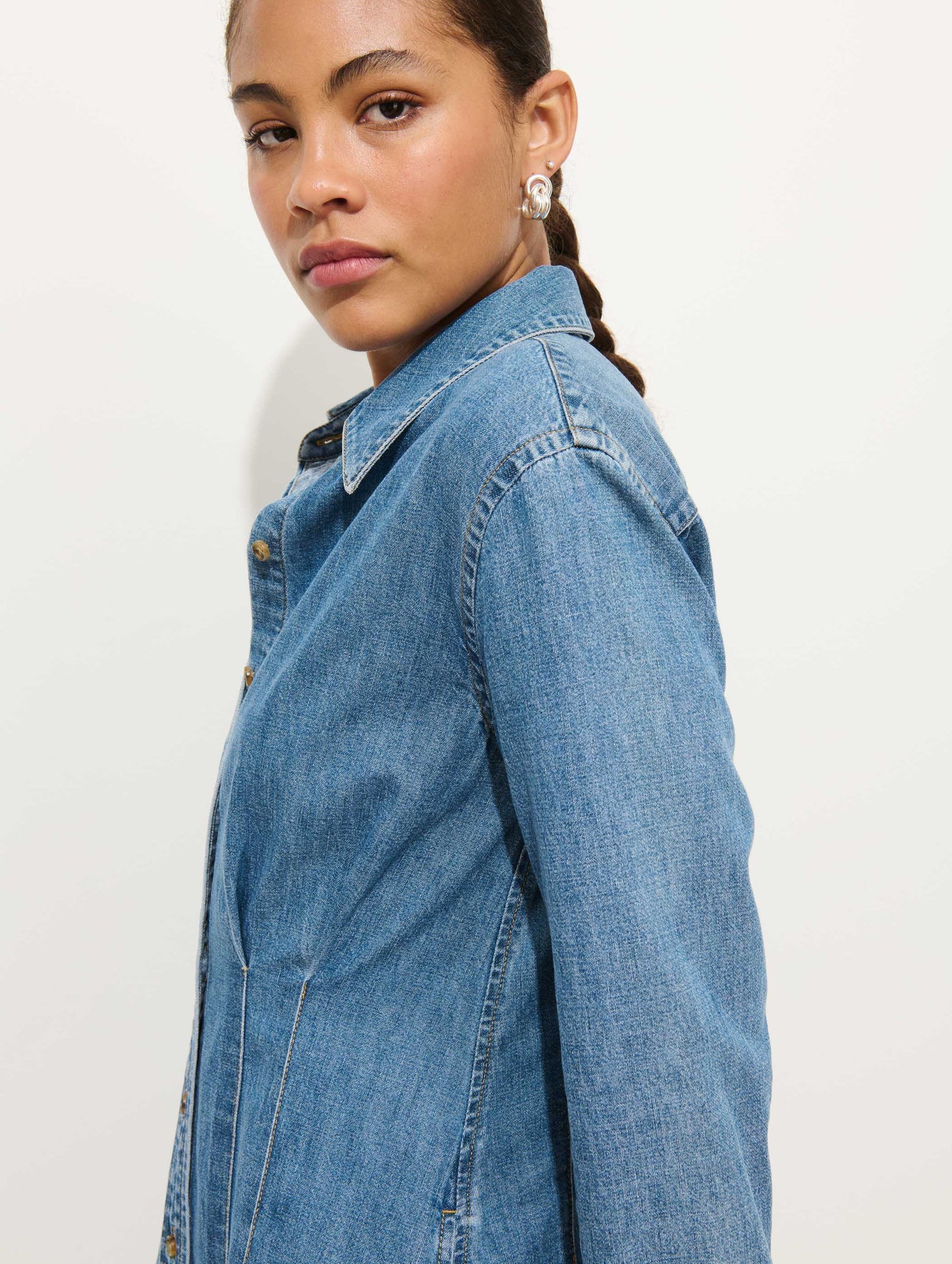 Camille Shirtdress In Denim