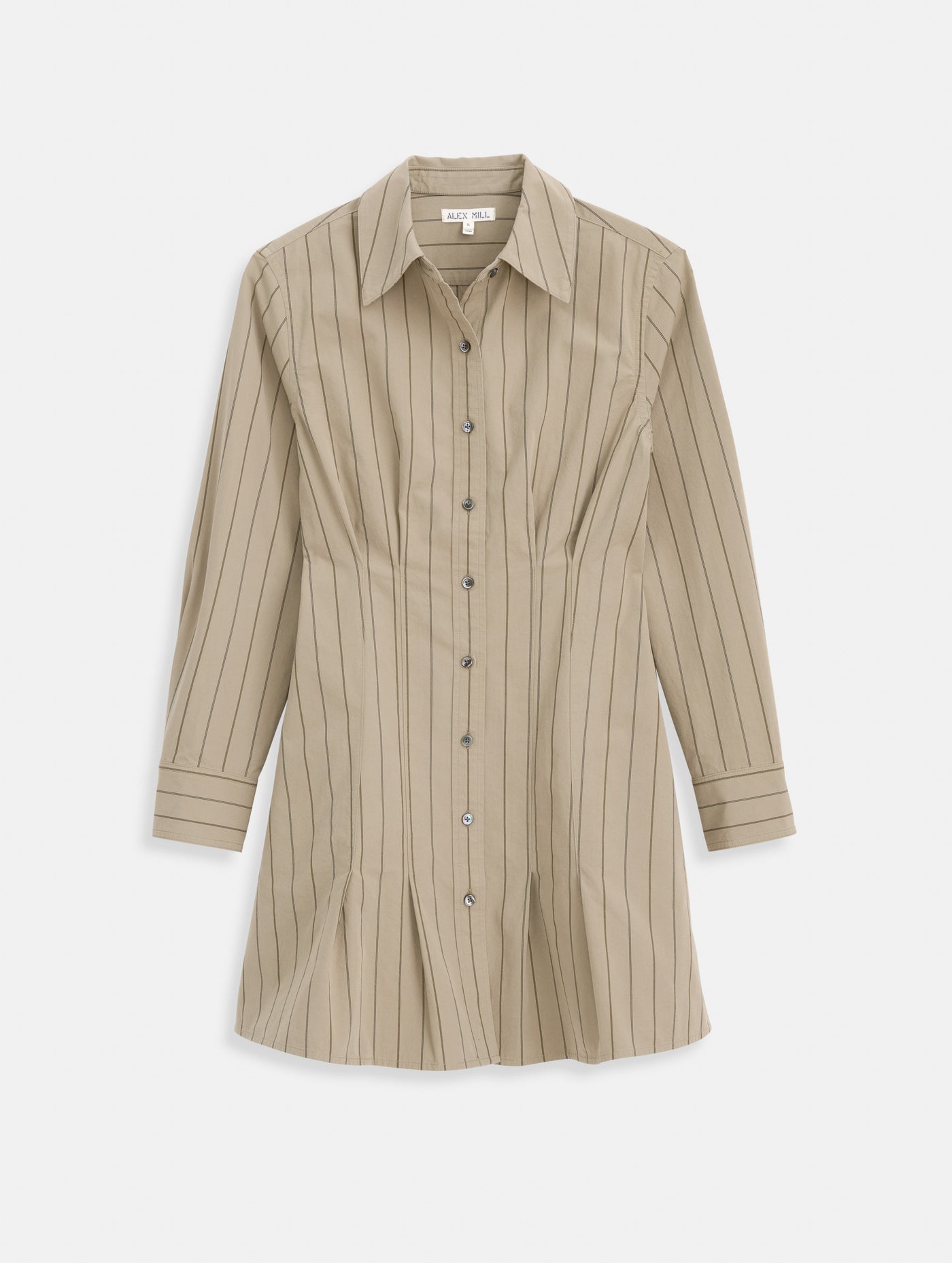 Camille Striped Shirtdress In Cotton Poplin