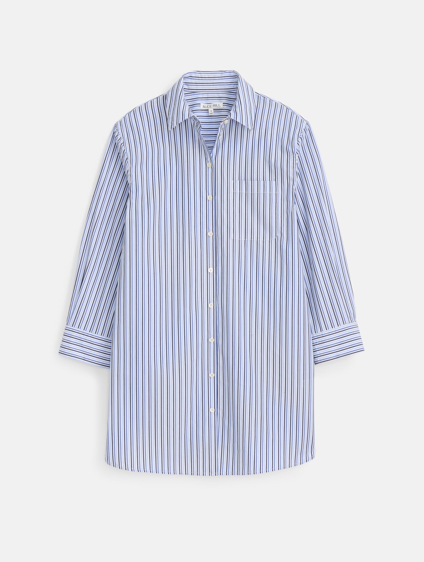 Florence Striped Shirt Dress In Poplin