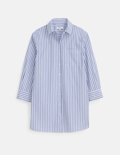 Florence Striped Shirt Dress In Poplin