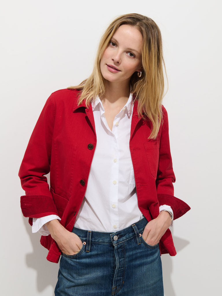 Britt Work Jacket In Herringbone