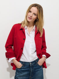 Britt Work Jacket In Herringbone