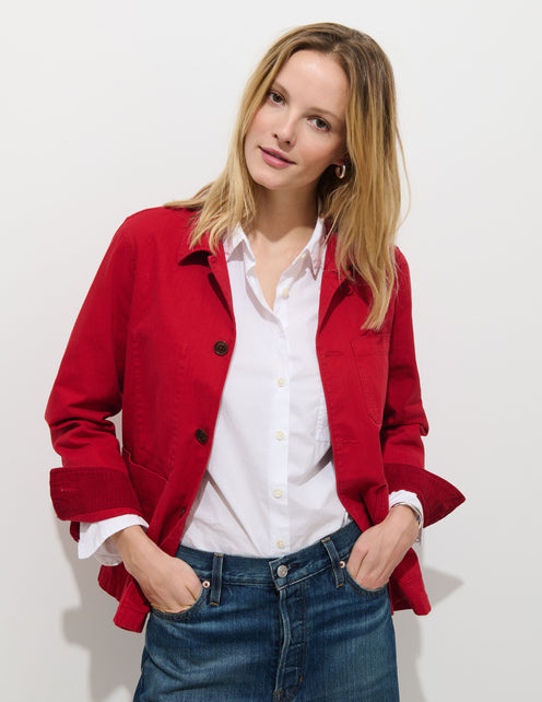 Britt Work Jacket In Herringbone