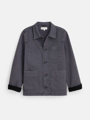 Britt Work Jacket In Herringbone In Pebble