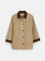 Chiltern Street Jacket In Waxed Cotton In Khaki