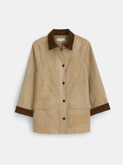 Chiltern Street Jacket In Waxed Cotton In Khaki