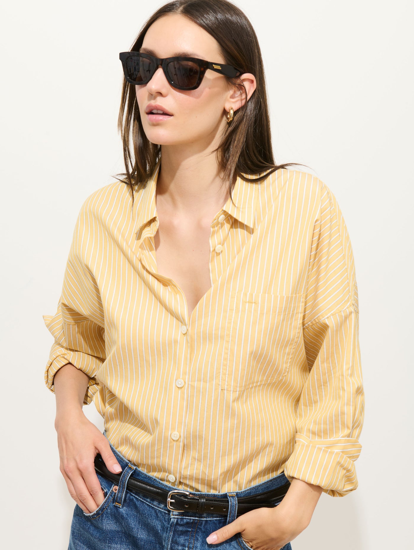 Jo Striped Shirt In Cotton Poplin
